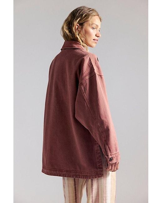 Free People Pink Madison City Denim Jacket