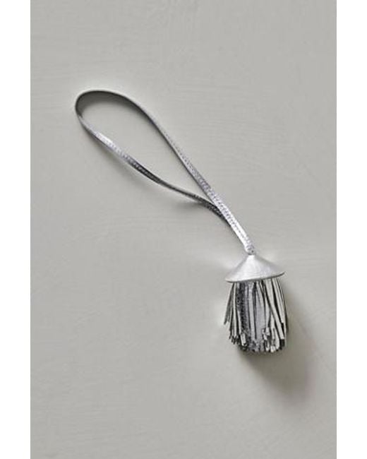 Free People Leather Pom Bag Charm in Gray Lyst
