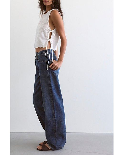 Agolde Blue Arc Criss Cross Jeans