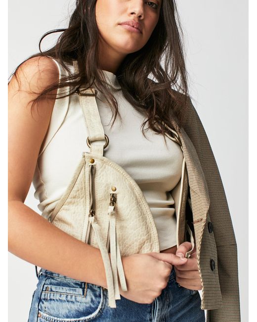 Free People Natural Olympia Leather Harness Bag