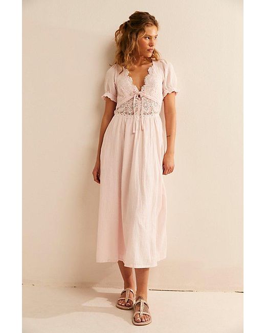 Free People Natural All You Need Is Lace Midi
