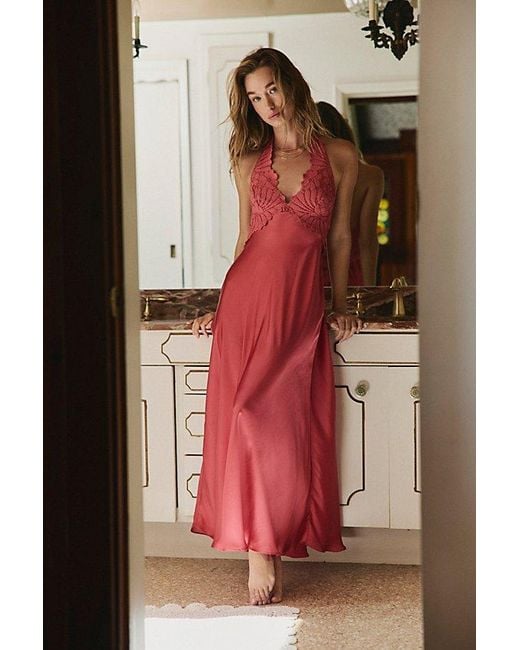 Free People Petal Party Midi Slip Dress in Red | Lyst Free People Petal Party Midi Slip Dress in Red | Lyst