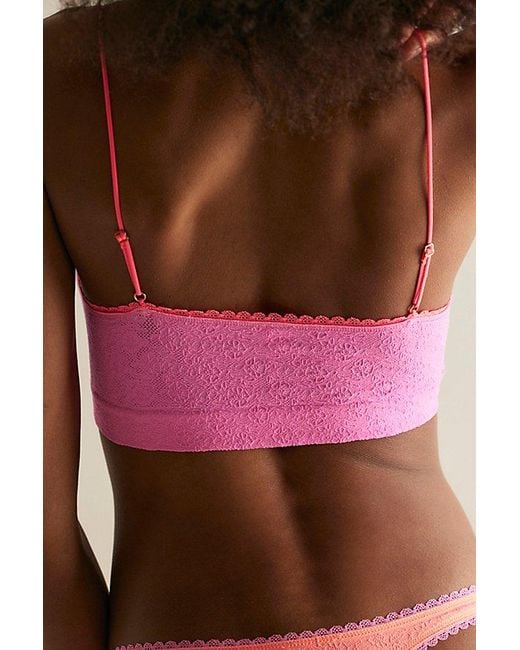 Intimately By Free People Red Sweet Point Seamless Longline Bralette By