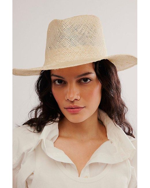 Free People Natural The Oasis Straw Cowboy Hat