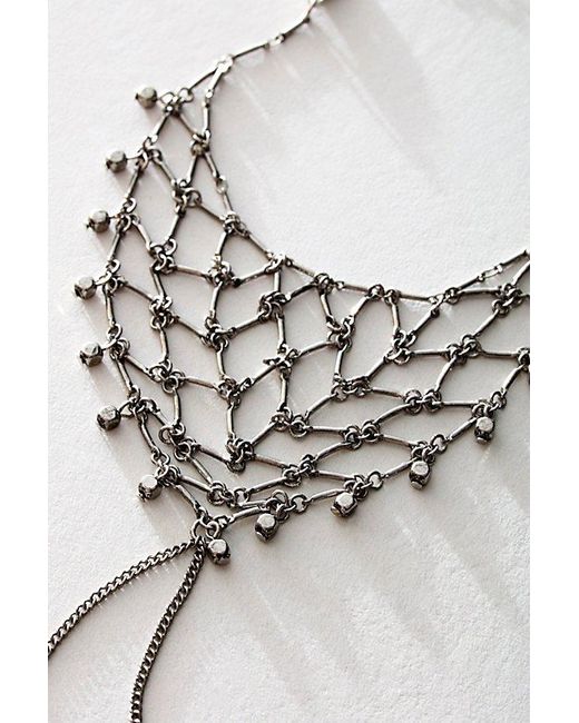 Free People Pink Sienna Foot Chain At In Silver