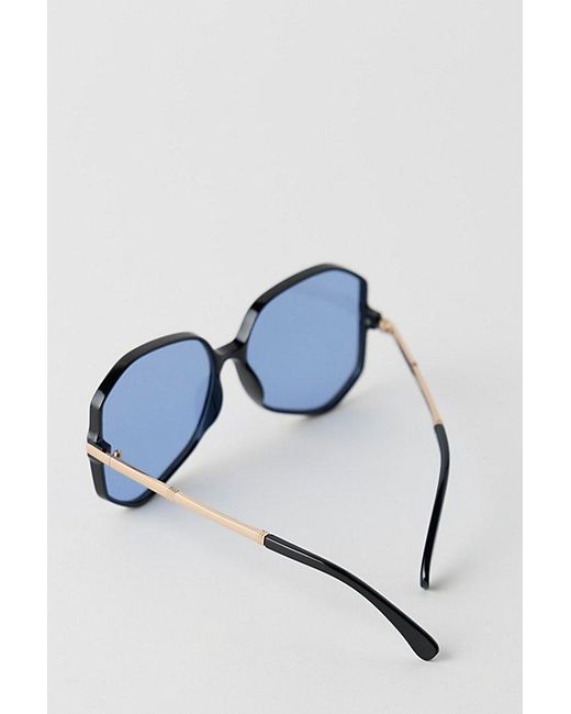 Free People Blue Jerry Oversized Sunglasses
