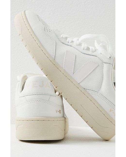 Veja Natural V-90 Sneakers At Free People In Extra White, Size: Eu 36