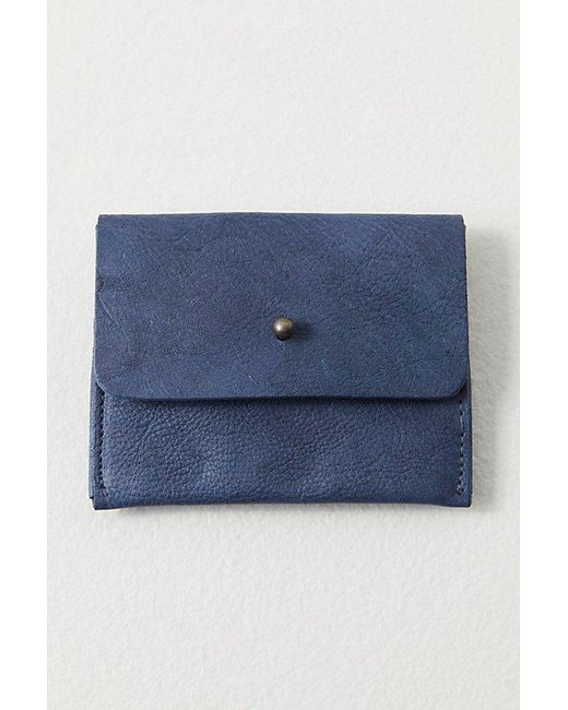 Free People Yellow Pulito Mini Wallet At In Slate Blue