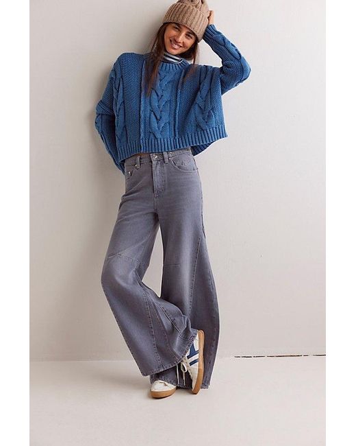 Free People Blue We The Free Eden High Slouchy Jeans