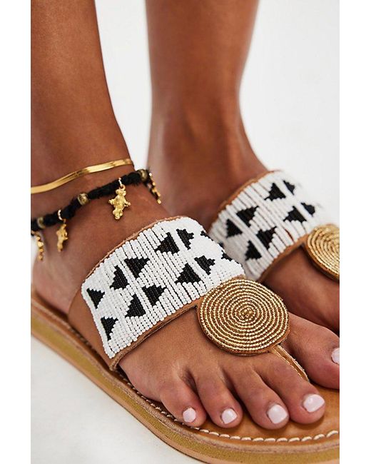 Laidbacklondon Brown Lena Thong Sandals By