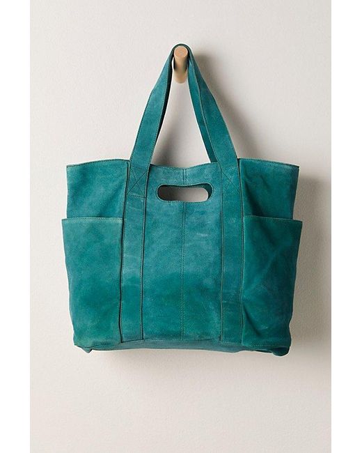 Free People Green Suede Caravan Tote
