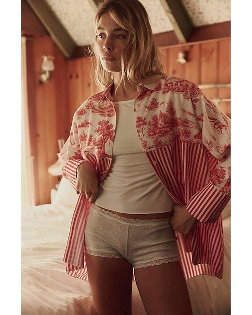 Intimately By Free People Red Room Service Shirt By