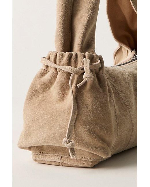Free People Natural Soto East West Suede Shoulder Bag