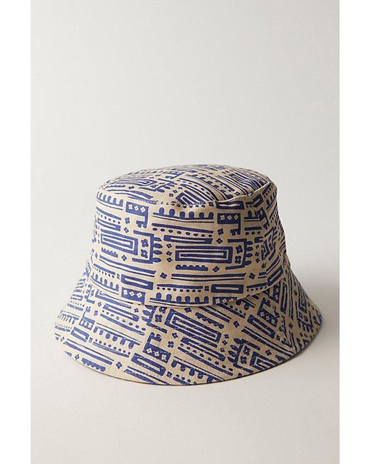 Lack of Color Brown Shore Patterned Bucket Hat