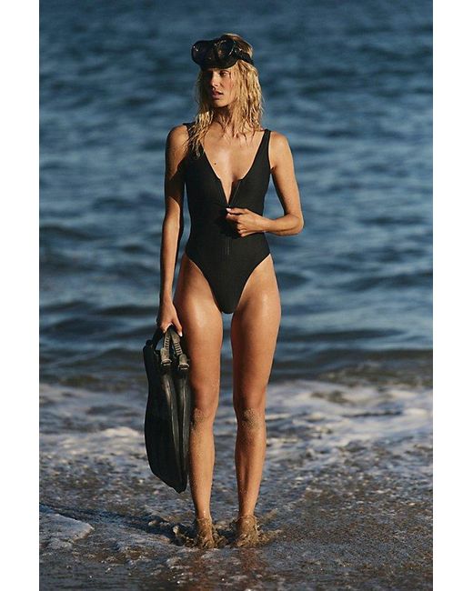 Toast Blue Signature Zip One-Piece Surf Suit