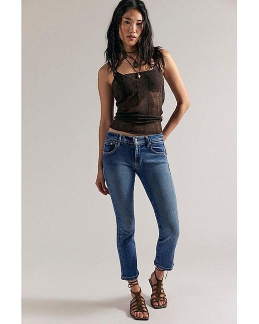 Free People Blue Paloma Low-Rise Cigarette Jeans