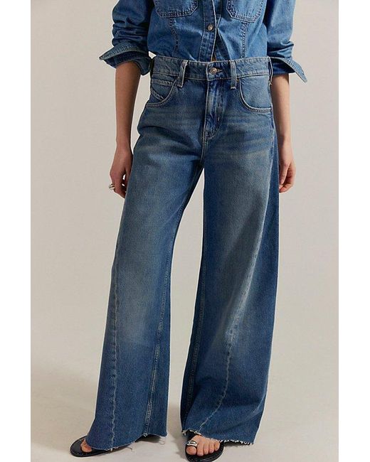 Free People Blue Crvy Alter Ego Boyfriend Jeans By