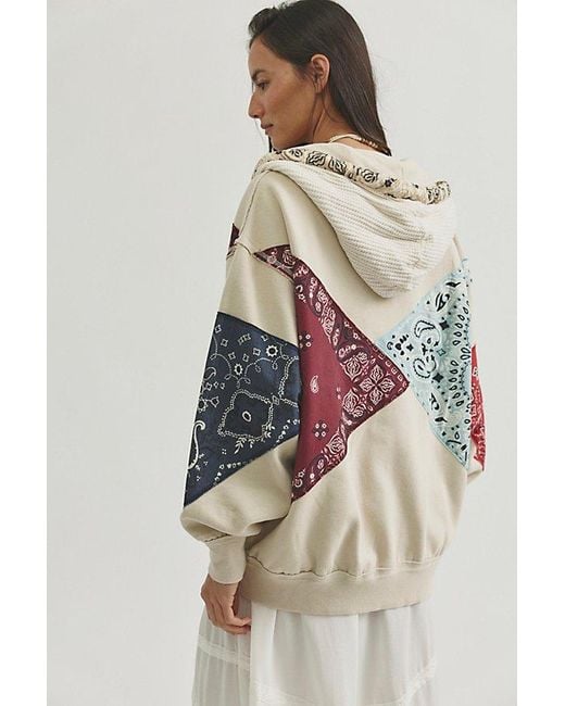Free People Multicolor Patchwork Club Hoodie
