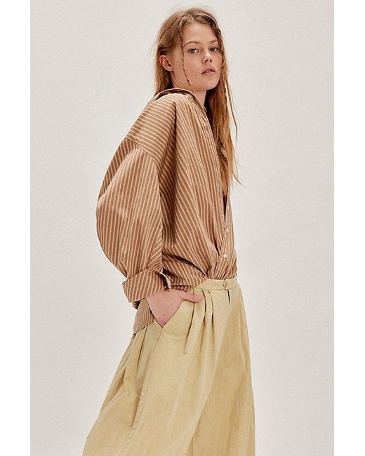 フリーピープル Free People Sabine Striped Articulated Shirt レディース シャツ トップス Oxford Sabine Striped Articulated Shirt | Free People