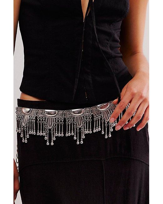 Free People Black Party Crasher Chain Belt