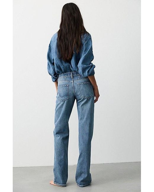 Free People Blue Luna Mid-Rise Straight Jeans