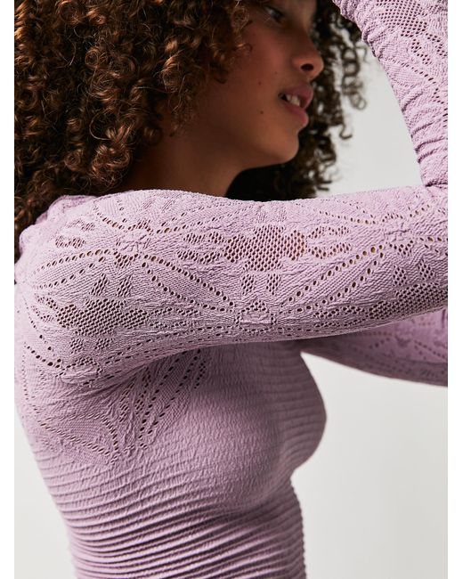 Free People So Many Likes Long Sleeve in Purple Lyst
