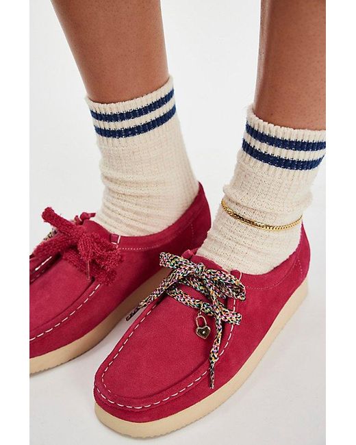 Clarks Pink Wallabee Day Moccasins