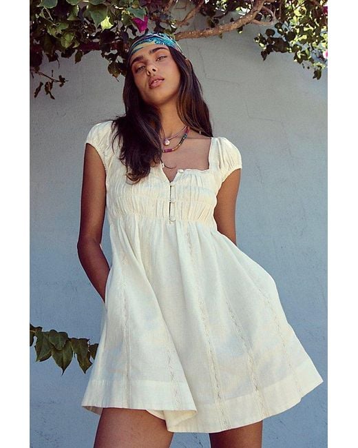 Free People Multicolor Nina Babydoll Mini Dress