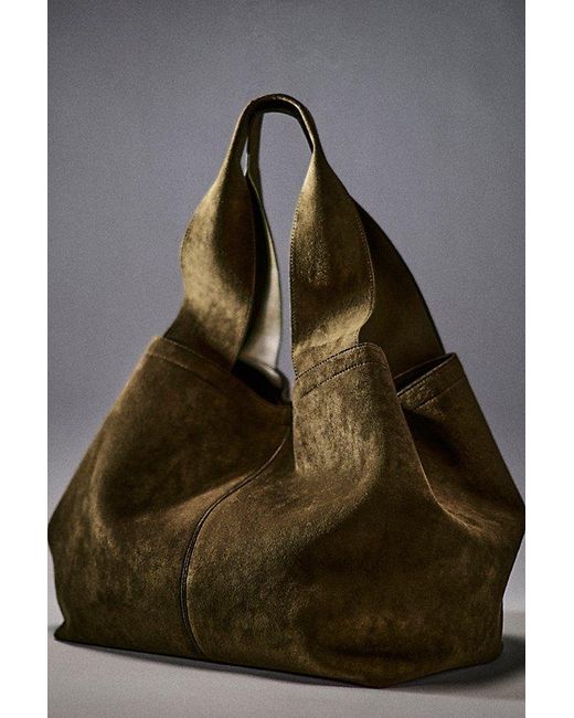 Free People Brown Blair Reversible Vegan Suede Tote