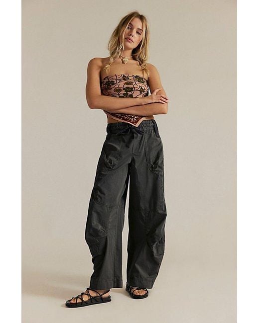 Free People Blue Onset Pull-On Cargo Pants
