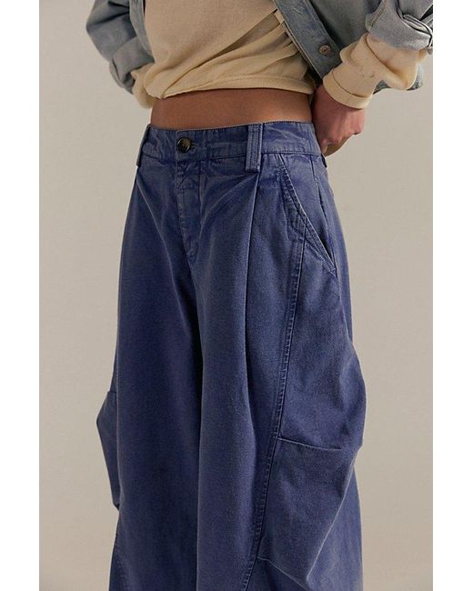 Free People Blue Must Have Wide-Leg Pants