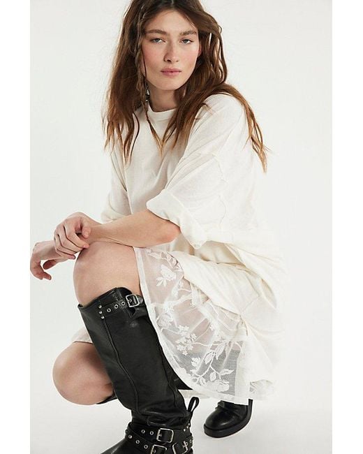 Free People White Care Fp Slow Down Tee By
