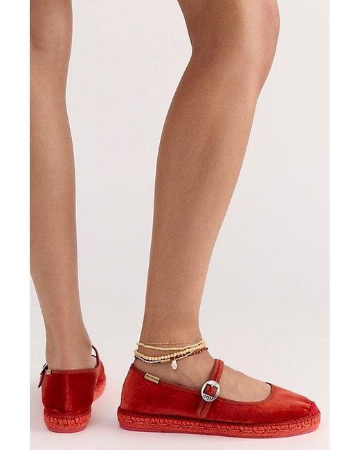 FP Vegan Collection Red Oasis Velvet Espadrilles