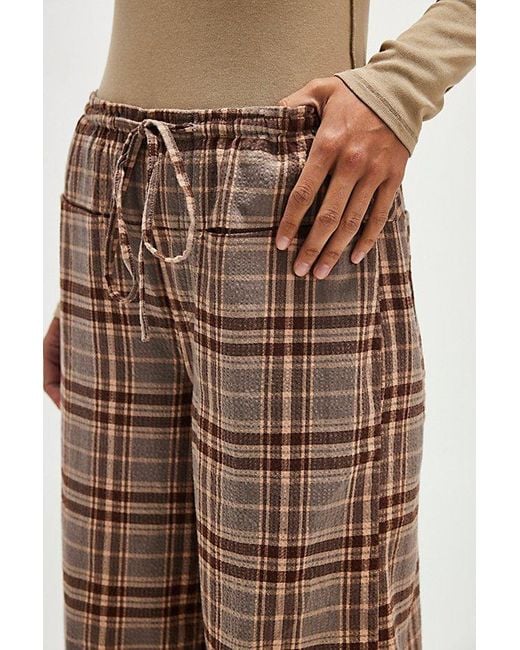 Free People ★ Hudson Canyon Plaid Pants FREE PEOPLE Hudson Canyon Plaid Pants in Neutral Combo