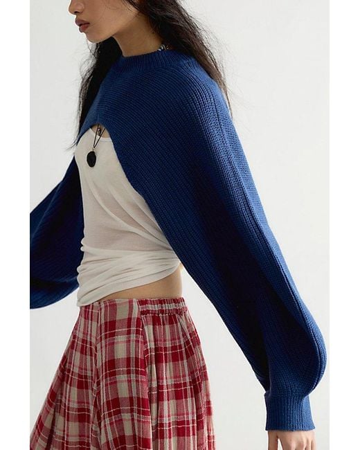 Free People Blue Emery Knitted Bolero