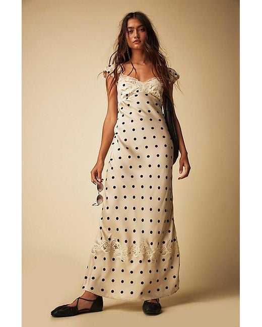 Free People Brown Butterfly Babe Maxi Dress At In Tea Combo, Size: Medium