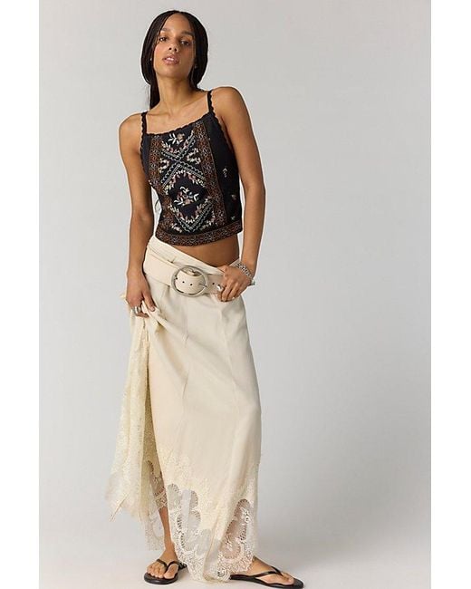 Free People Black Garden Party Top