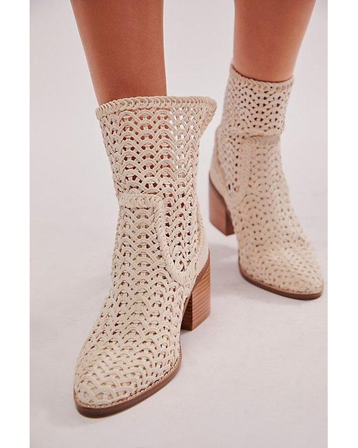 Kelsi Dagger Brooklyn Natural Emery Crochet Boots