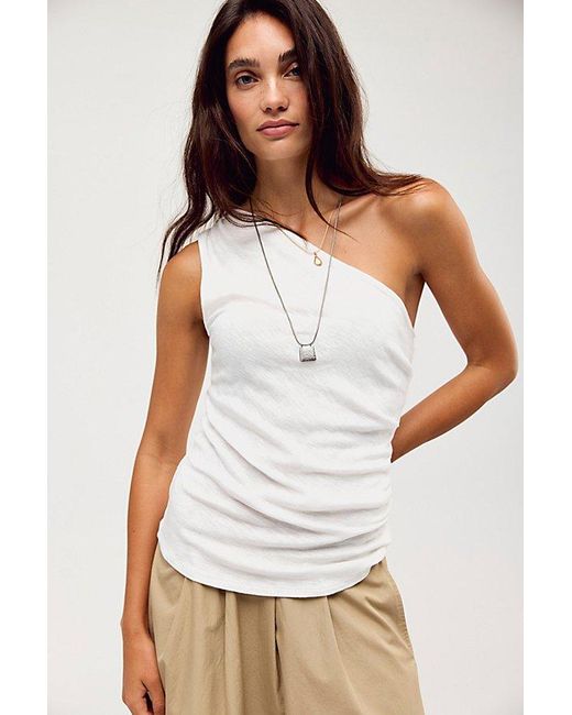 Free People Black Beach To Bar One-Shoulder Top