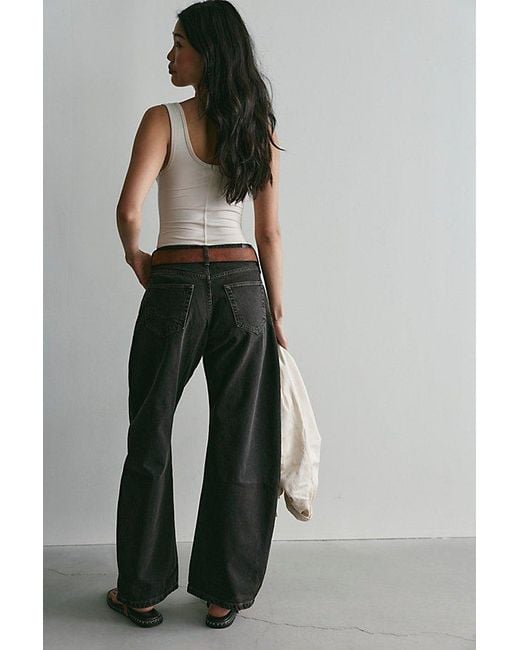 Free People Black Golden Hour Trouser Jeans
