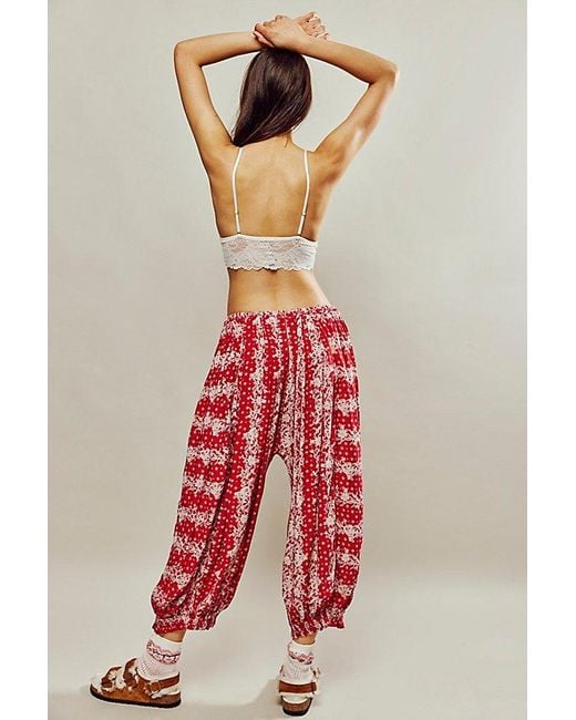 Free People Red After Hours Sleep Pants