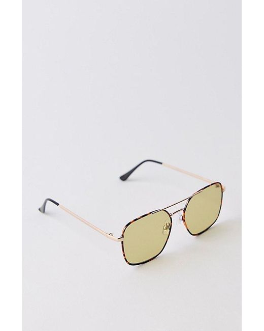 Free People Metallic Betty Aviator Sunglasses
