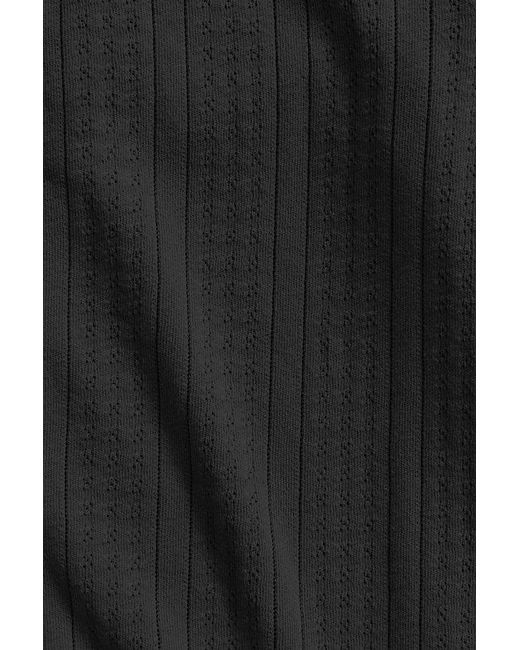 Free People Black Penny Pointelle Cardi