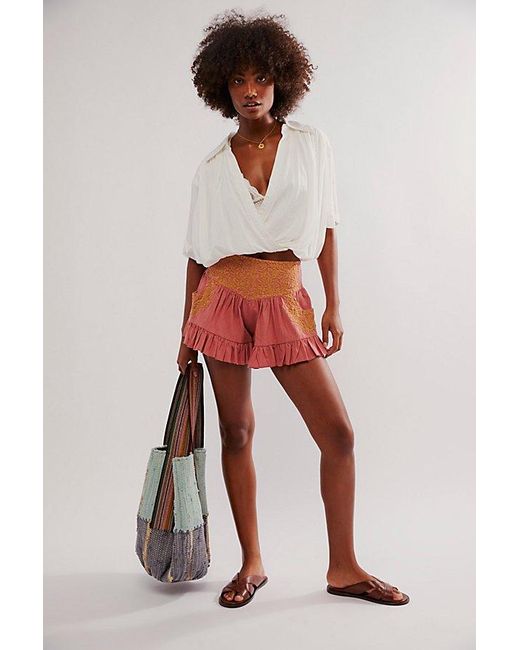 Free People Red Fp One Mexico City Shorts