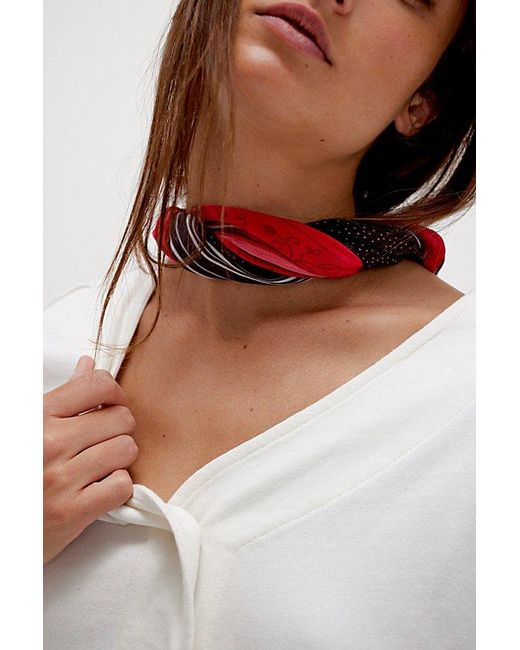Free People Red Essential Triangle Bandana