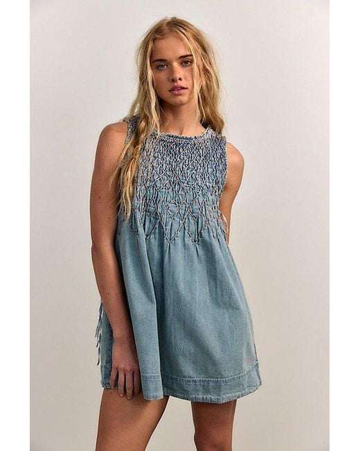 free people smocked mini dress Smock It To Me Mini Dress