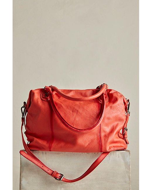Free People Red Emerson Tote Bag