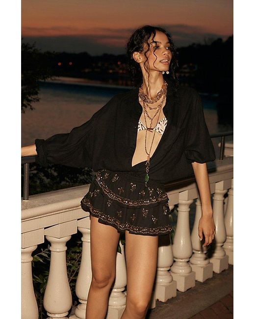 Free People Black Second Chances Skort