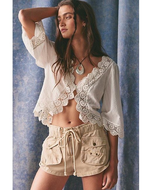 Free People Brown Waimea Slouchy Shorts