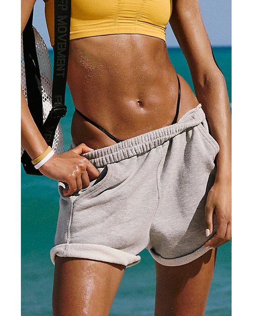 Free People Gray All Star Solid Shorts